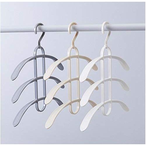 10pcs Random Color Creative Anti-Slip Multiple Layer Clothes Hangers Trousers Pants Hanger Closet Rack 3 Layers