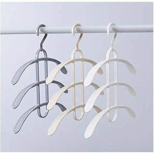 10pcs Random Color Creative Anti-Slip Multiple Layer Clothes Hangers Trousers Pants Hanger Closet Rack 3 Layers 10pcs Random Color Creative Anti-Slip Multiple Layer Clothes Hangers Trousers Pants Hanger Closet Rack 3 Layers