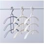 10pcs Random Color Creative Anti-Slip Multiple Layer Clothes Hangers Trousers Pants Hanger Closet Rack 3 Layers