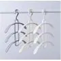 10pcs Random Color Creative Anti-Slip Multiple Layer Clothes Hangers Trousers Pants Hanger Closet Rack 3 Layers 10pcs Random Color Creative Anti-Slip Multiple Layer Clothes Hangers Trousers Pants Hanger Closet Rack 3 Layers
