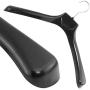 HANGERWORLD Pack of 5 Strong Black Plastic Clothes Hangers - 17.7 Inches with 6cm Shoulder Support for Jacket, Coat etc HANGERWORLD Pack of 5 Strong Black Plastic Clothes Hangers - 17.7 Inches with 6cm Shoulder Support for Jacket, Coat etc