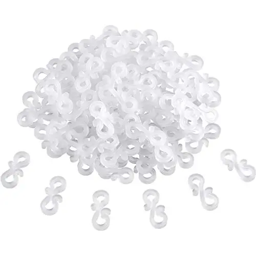 Sumind Gutter Hooks Hangers S Clips Weatherproof Plastic Clips for Christmas Holiday Outdoor Rope Lights (216)