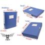 H&W 3 Pack, A4 Storage Archives Cases File Boxes Plastic with Lid, Boxes File, Height 35 55 75mm, Blue (WG3-Z1)