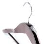 HANGERWORLD 10 Mahogany 17.7inch Wooden Coat Clothes Garment Non Slip Pants Bar Hangers Broad Shoulder Support