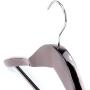 HANGERWORLD 5 Mahogany 17.7inch Wooden Coat Clothes Garment Non Slip Pants Bar Hangers Broad Shoulder Support