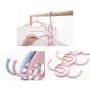 HHXD 5Pcs Multifunction Clothes Hanger Organizer,Storage Coat Hangers,Suitable for Scarves,Ties Personality/Pink / 5pcs