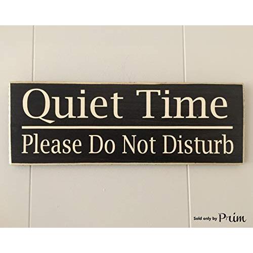 Quiet Time Do Not Disturb (Choose Color) Rustic Shabby Chic Sign Custom Home Wall Office Door Hanger Handmade
