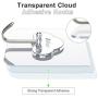 Adhesive Hooks, Znben Reusable Utility Hooks Heavy Duty 13LB Wall Hooks Clouds Transparent Seamless Hooks Waterproof and Oil Proof for Kitchen Bathroom Ceiling Office Window 10 Pack