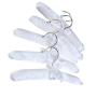 5 x White Satin Padded Children Clothes Hook Hangers