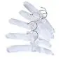 5 x White Satin Padded Children Clothes Hook Hangers 5 x White Satin Padded Children Clothes Hook Hangers