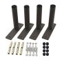 FibreHead FH-4WH Flush Wheel hangers set - Wall mount tire rack alternative Grey