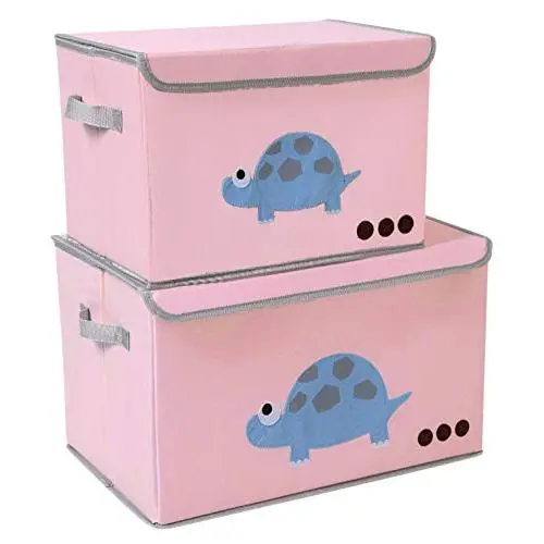 Toy Chest Kids Toy Cube Storage Boxes Large Decorative Storage Bin with Lid for Boys Girls Room
