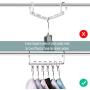 Meetu Closet Organizer 9.5 Inch Cloth Hanger Magic Space Saving Hangers for Closet Wardrobe Closet Organization Closet System (Pack of 8)