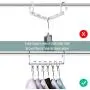 Meetu Closet Organizer 9.5 Inch Cloth Hanger Magic Space Saving Hangers for Closet Wardrobe Closet Organization Closet System (Pack of 8) Meetu Closet Organizer 9.5 Inch Cloth Hanger Magic Space Saving Hangers for Closet Wardrobe Closet Organization Closet System (Pack of 8)