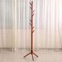 Decdeal Wooden Coat Rack Tree with 8 Hook - Standing Coat Rack Hat Hanger Stand for Clothes Suits Accessories, 4 Color