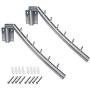 Sunmall 12.6" Folding Wall Mounted Clothes Hanger Rack, Garment Hook Stainless Steel with Swing Arm Holder Clothing Hanging System Closet Storage Organizer for Bedrooms Bathrooms Laundry Room (2 Pack)
