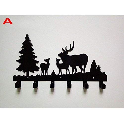Cartoon Metal Home Wall Decorativefor 6 Hooks Hanger Organizer For Cloth Bag Key