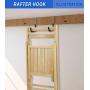 POETISKE Rafter Hook Ladder Bike Hanger Garage Storage Organizer Vinyl Coated Black 4PACK