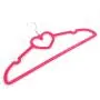 Alightup Premium Quality Flocking Velvet Hangers (Set of 50) - Ultra Thin Anti-Slip Velvet Clothes Suit Hangers - Love Shape - Space Saving Clothes Hangers - Rose Red