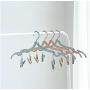Portable Folding Coat Hanger Magic Multi-Function Clothes Hanger Clothes Drying Rack Plastic Clothes Hangers Home Organizer 10pcs Random Color