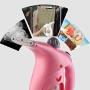 ZZYJYALG Hanging Ironing Machine Plastic Metal Handheld Transparent Water Tank Large Capacity High Temperature Cotton Ironing Clothes Curtains Travel Home Portable Bed Sheets Dormitory(Pink)