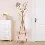 Cxjff Floor Standing Coat Rack Clothes Hat Stand Hanger Hooks Steel Modern, 3 Colors Available, 45x45x180CM (Color : Coffee)