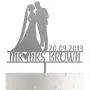 Personalized Wedding Cake Topper With Customized Bride and Groom Last Name or Marriage Date for Mr Mrs (Silver Mirror) Personalized Wedding Cake Topper With Customized Bride and Groom Last Name or Marriage Date for Mr Mrs (Silver Mirror)