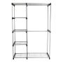 Smart-Home Closet Portable Clothes Hanger Garment Organizer Storage Rack Shelf Rod (Sliver, 44 3/4”(L) x 18”(W) x 67 3/4” (H))