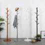 GGYDD Wooden Free Standing Coat Rack, Entryway Hall Tree Coat Hanger with Solid Round Base for Hat,Clothes,Purse,Scarves,Umbrella-Brown 40x170cm(16x67inch)