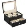 Chirde 20 Slots Watch Boxes Jewelry Display Case, Dual Layer Watch Holder Organizer with Lock and Key (US Stock) Chirde 20 Slots Watch Boxes Jewelry Display Case, Dual Layer Watch Holder Organizer with Lock and Key (US Stock)
