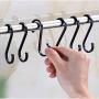 3.35 10PCS Aluminum S Shaped Hooks, Matte Finish S Hooks for Hanging Pots and Pans, Plants, Coffee Cups, Clothes, Towels in Kitchen, Bedroom, Bathroom, Office and Garden (Black, 10PCS)