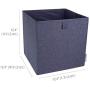 Bigso Soft Multi Purpose Foldable Cube Storage Box, 12.4 x 12.4 x 12.4 in, Blue