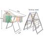Drying Space Su Stainless Steel Floor Type Collapsible Clothes Hanger，Indoor and Outdoor Airing Rack Clothes Hanger Removable Towel Rack Shoe Rack