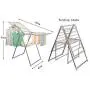 Drying Space Su Stainless Steel Floor Type Collapsible Clothes Hanger，Indoor and Outdoor Airing Rack Clothes Hanger Removable Towel Rack Shoe Rack