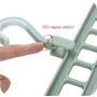 Warmacup 2 Packs Clothes Hanger Organizer Multi-Port Support Circle Clothes Hanger Rotate Anti-Skid Folding Hanger with Multifunction Space Saving Clothes Hangers Hangers Storage Racks