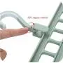 Warmacup 2 Packs Clothes Hanger Organizer Multi-Port Support Circle Clothes Hanger Rotate Anti-Skid Folding Hanger with Multifunction Space Saving Clothes Hangers Hangers Storage Racks