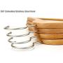 OOTORI Solid Wood Coat Hangers, Non-Slip Cloth Hangers with Notches & 360° Swivel Hook (16 Pack)