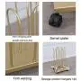 Golden Movable Hanger Stacker,Hanger Storage Stand with 4 Casters,Clothes Hangers Holder Hold Up to 150 Hangers,Iron Finished