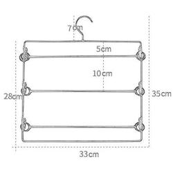 HHXD 2pcs Multilayer Magic Clothes Hanger,Double-Sided Save Space Storage Coat Hangers Fashion/White / 2Pcs