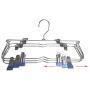 5PC Random Color Family Heavy Duty 6 Tiers Skirt Pants Clothes Hanger Metal Foldable Organizer Decoration