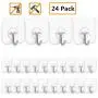 Adhesive Hooks Kitchen Wall Hooks- 24 Packs Heavy Duty 13.2lb(Max) Nail Free Sticky Hangers with Stainless Hooks Reusable Utility Towel Bath Ceiling Hooks (Adhesive Hooks) Adhesive Hooks Kitchen Wall Hooks- 24 Packs Heavy Duty 13.2lb(Max) Nail Free Sticky Hangers with Stainless Hooks Reusable Utility Towel Bath Ceiling Hooks (Adhesive Hooks)