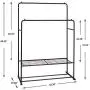 JURMENT Clothes Garment Rack Metal Heavy Duty Double Rail Organizer 2 Hanging Rods Installed Multi-Purpose Portable Entryway Shelving,Bronze