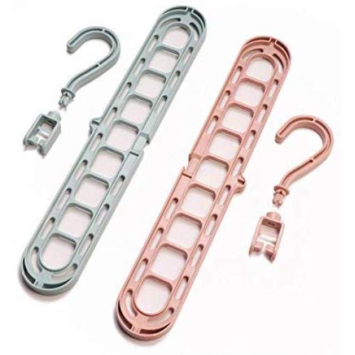 10PC Random Color Multi-Port Support Circle Clothes Hanger Clothes Drying Racks Decoration Multifunction Plastic Scarf Clothes Hanger