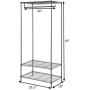 Tangkula Garment Rack 3-Tier Heavy Duty DIY Portable Home Wire Shelving Clothes Hanger Closet Organizer Tangkula Garment Rack 3-Tier Heavy Duty DIY Portable Home Wire Shelving Clothes Hanger Closet Organizer