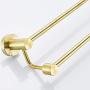 Marmolux Acc Double Towel Bar Bath Dual Towel Rod Heavy Duty Stainless Steel Holder Wall Mount Shelf Organizer Cloth Hanger Gold Bronze Brushed