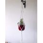 Cotton Modern Macrame plant hanger- Natural white cord