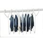 White Plastic Clothes Hangers | The Best Choice Everyday Standard Suit Clothe Hanger Target Set | Bulk Beauty Closet Room Pack | Adult Clothing Drying Rack Dress Form Shirt Coat Hangers with J Hooks