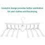 Clothes Hangers Space Saving Hangers Multi-Function Plastic Cascading Hanger Non Slip with Drying Rack Use for Home Wardrobe Dorm Apartment (White)