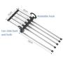 KIPB 5 in 1 Multifunctional Stainless Steel Tie Belt Pants Clothes Hanger Folding Space Saving Closet Organizer Storage Rack