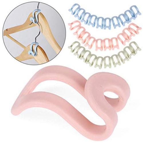 20Pcs Color Random Creative Mini Clothes Hanger Plastic Home Easy Hook Closet Organizer Storage Rack Holder Hook DIY Clothes Hanger